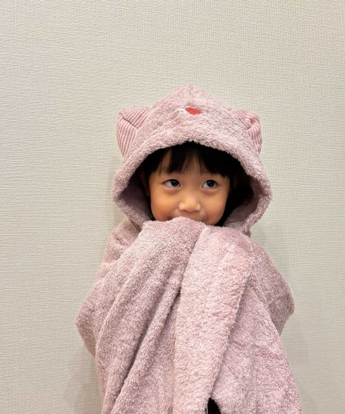 『WEB限定』kontex　ねこさん フード付バスタオル