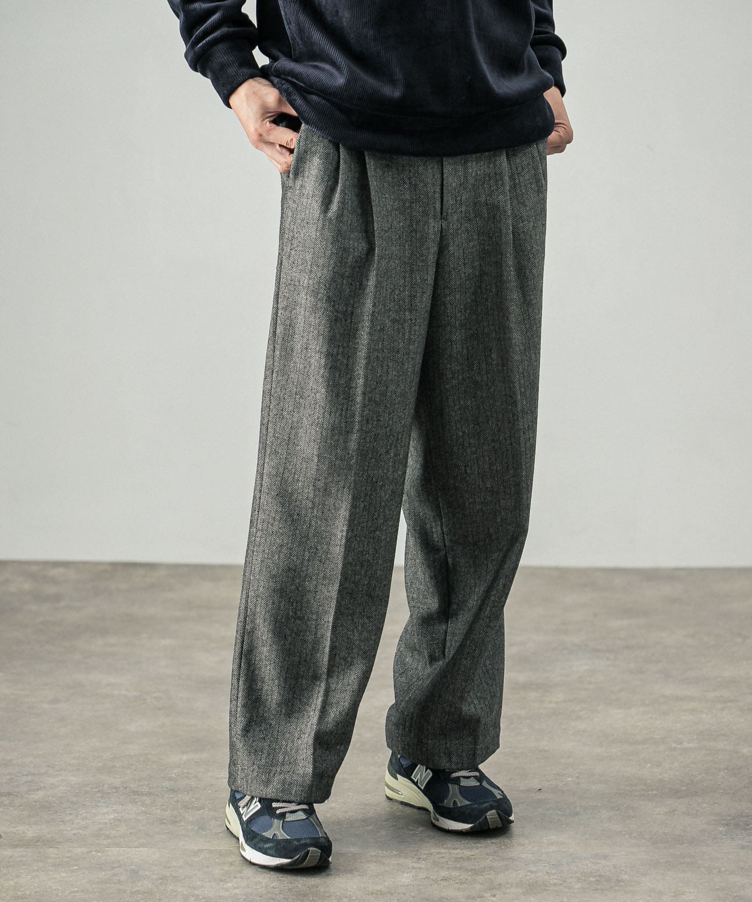 セットアップ対応』new basic ヘリンボーンワイドストレートスラックス[UR47-14K004]｜URBAN RESEARCH公式ファッション通販