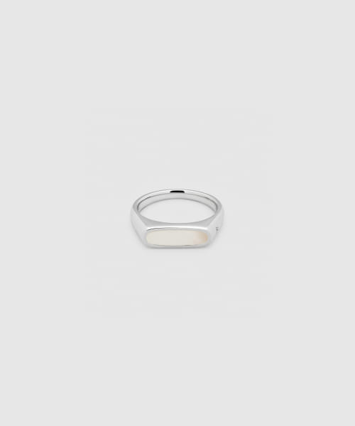 TOM WOOD　Mario Ring White MOP