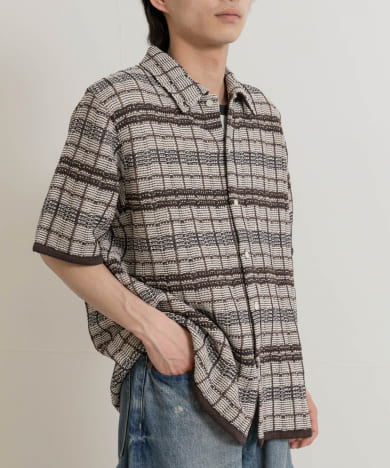 米富繊維　SUKASHI CHECK TWEED S/T