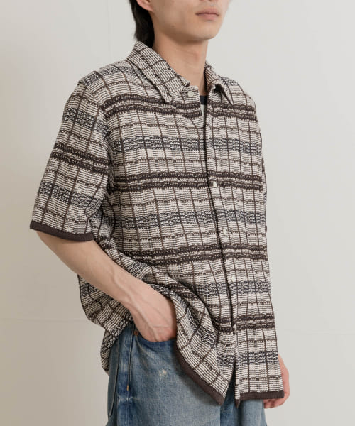 米富繊維　SUKASHI CHECK TWEED S/T