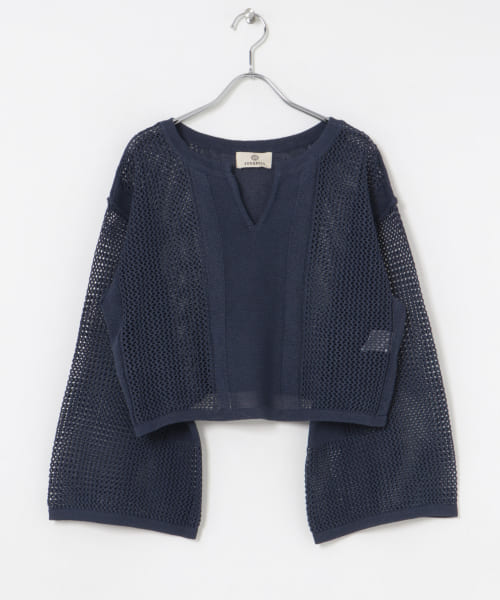 SEAGREEN　SEE THROUGH KNIT PULLOVER