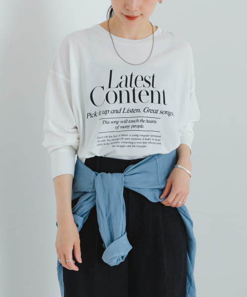 グラフィックロングスリーブカットソー