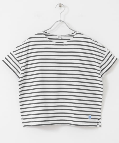 ORCIVAL　BOAT NECK SHORT-SLEEVE PULLOVER