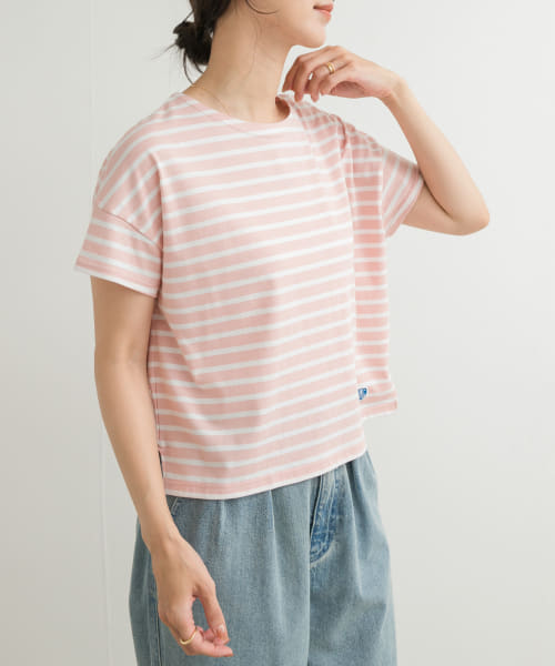 ORCIVAL　BOAT NECK SHORT-SLEEVE PULLOVER