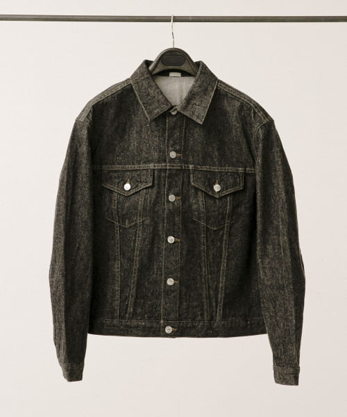 A PRESSE　Black Denim Trucker Jacket