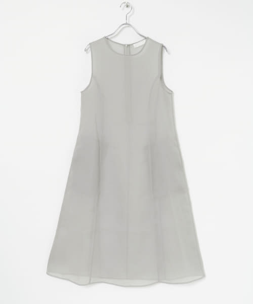 AMOMENTO　SHEER LONG DRESS