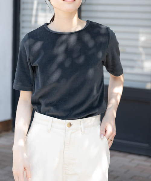 FORK&SPOON　ベロアショートスリーブTシャツ