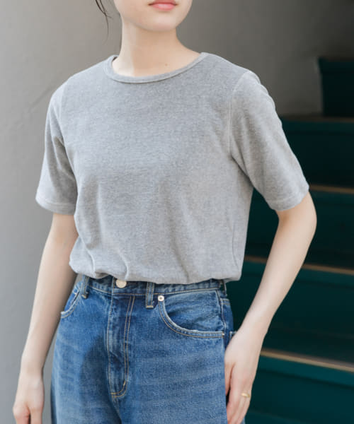 FORK&SPOON　ベロアショートスリーブTシャツ