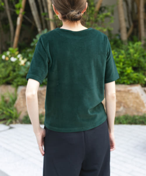 FORK&SPOON　ベロアショートスリーブTシャツ