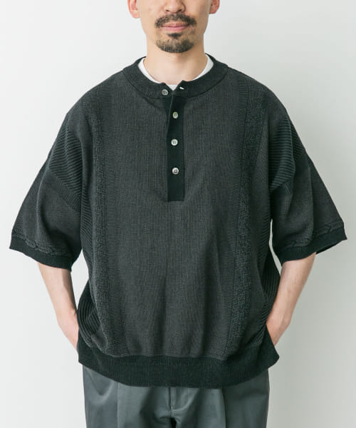 YASHIKI　Fumon Henley Knit