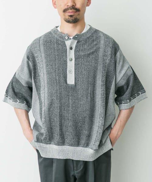 YASHIKI　Fumon Henley Knit