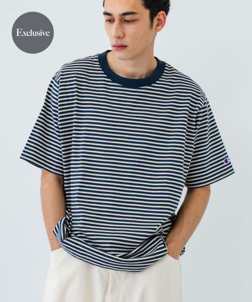 『別注』Champion×UR　USA Fit BORDER T-shirts
