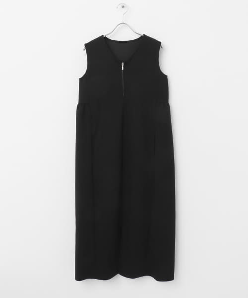 ZIPVネックカットワンピース