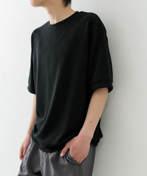 クレープジョーゼットクルーネック Tシャツ
