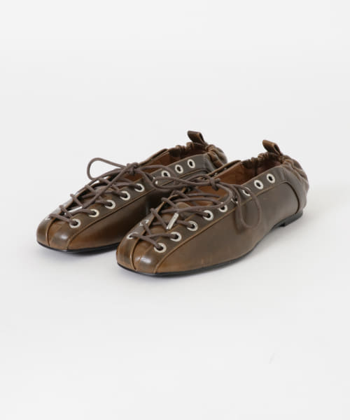 GANNI　Eyelets Lace Up Ballerina