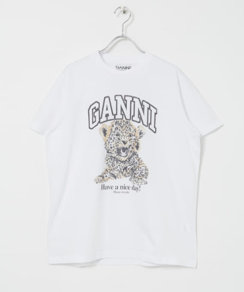 GANNI　Jersey Leopard Relaxed T-SHIRTS