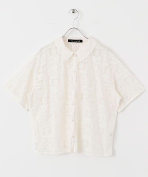 mizuiro ind　tile lace shirts