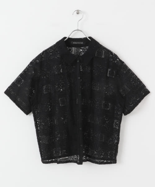 mizuiro ind　tile lace shirts