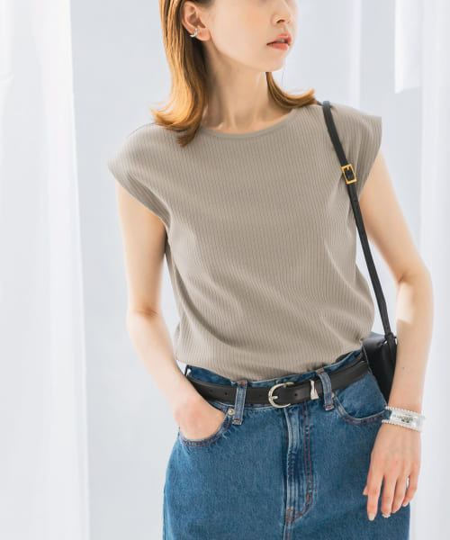 汗染防止フレンチリブTシャツ