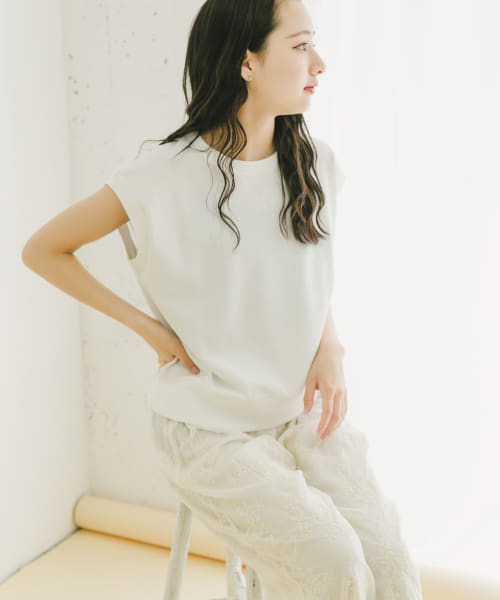 裏毛ノースリーブベスト