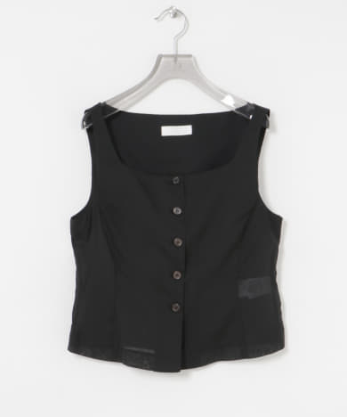 AMOMENTO　SCOOP NECK TWO WAY VEST
