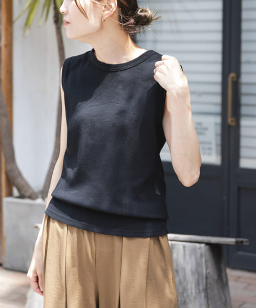 FORK&SPOON　ミニワッフルノースリーブTシャツ