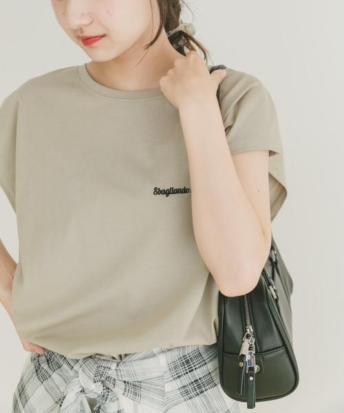 刺繍フレンチTシャツ