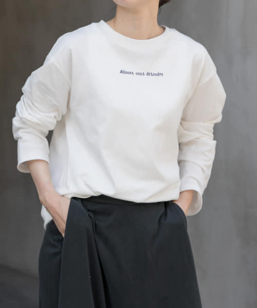 FORK&SPOON　フォームプリントロングスリーブTシャツ