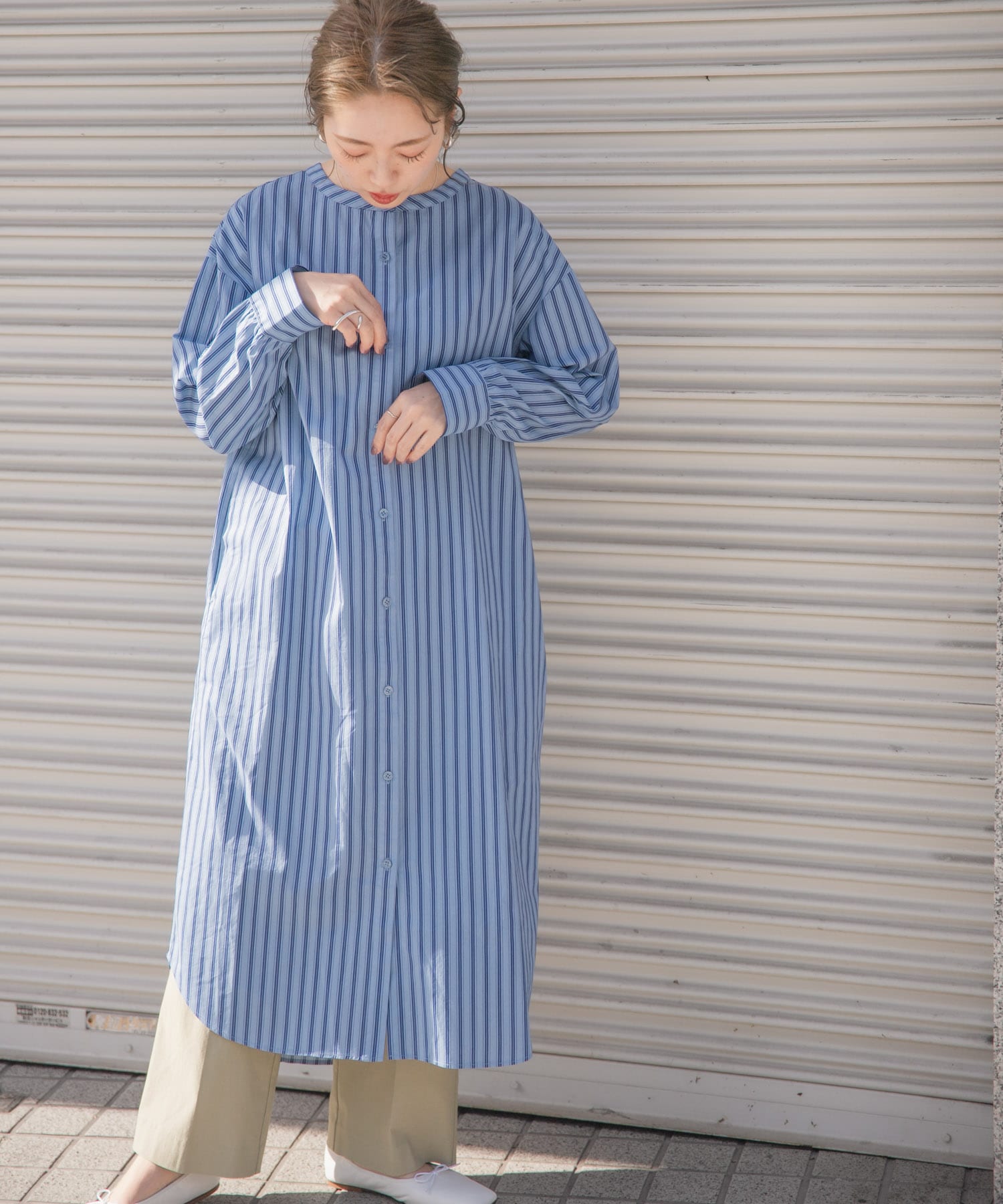 2wayストライプシャツワンピース it14 26e002 urban research公式ファッション通販
