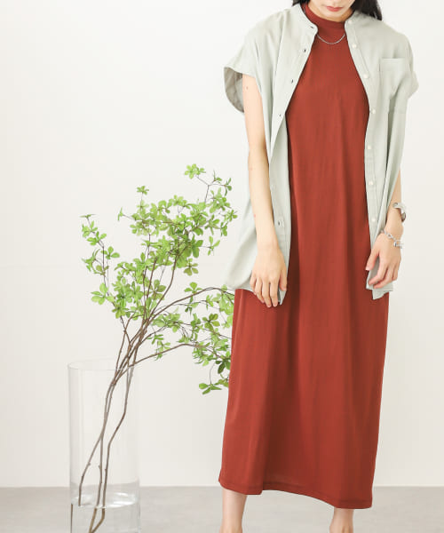 [SENSE OF PLACE][バックタックロングワンピース]
