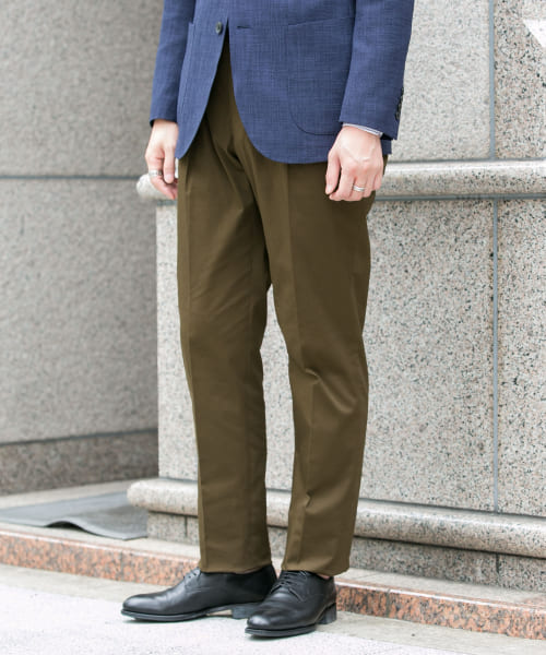 LIFE STYLE TAILOR　ストレッチコットン2タックパンツ