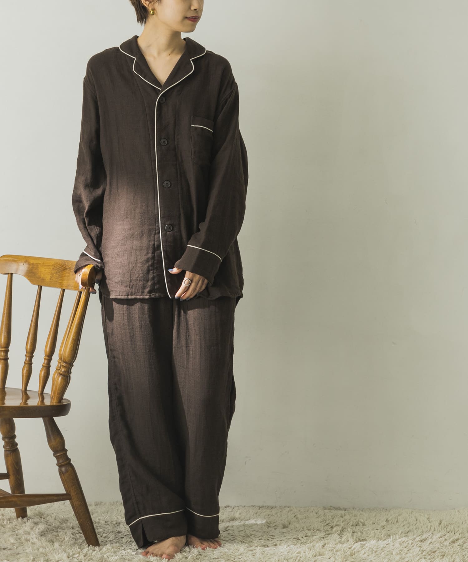 URBAN RESEARCH×UCHINO ソフトタッチガーゼパジャマ[URUCI28-UL16 
