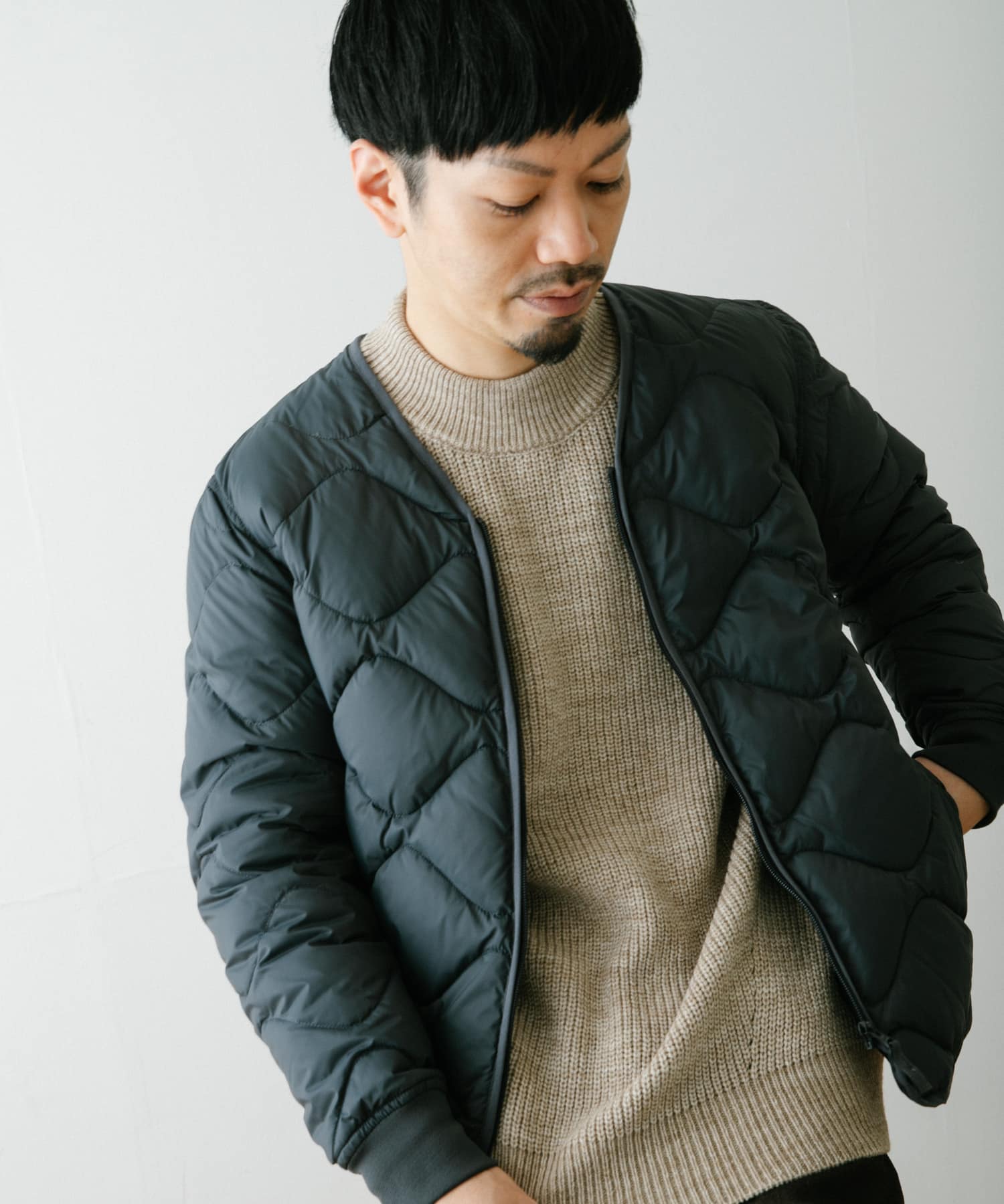 キルティングノーカラーzip Upダウンジャケット It17 17a013 Urban Research公式ファッション通販