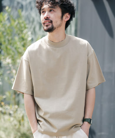 USAコットンモックネックTシャツ[LA25-11S301]｜URBAN 
