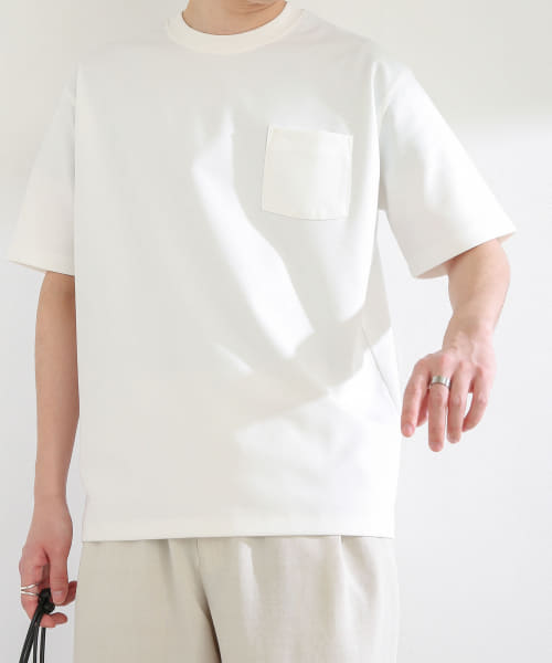[SENSE OF PLACE][ポンチポケットTシャツ(5分袖)]