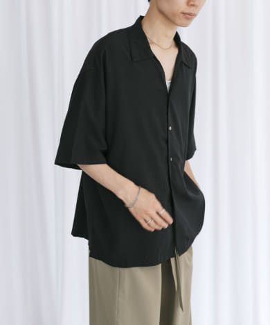 【オンライン限定商品】  Couleur Meler なかじ スキッパーカラーシャツ[EC25-13N007 トップス