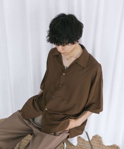 Couleur Meler なかじ　スキッパーカラーシャツ