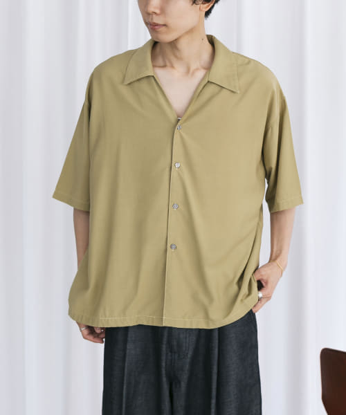 Couleur Meler なかじ　スキッパーカラーシャツ