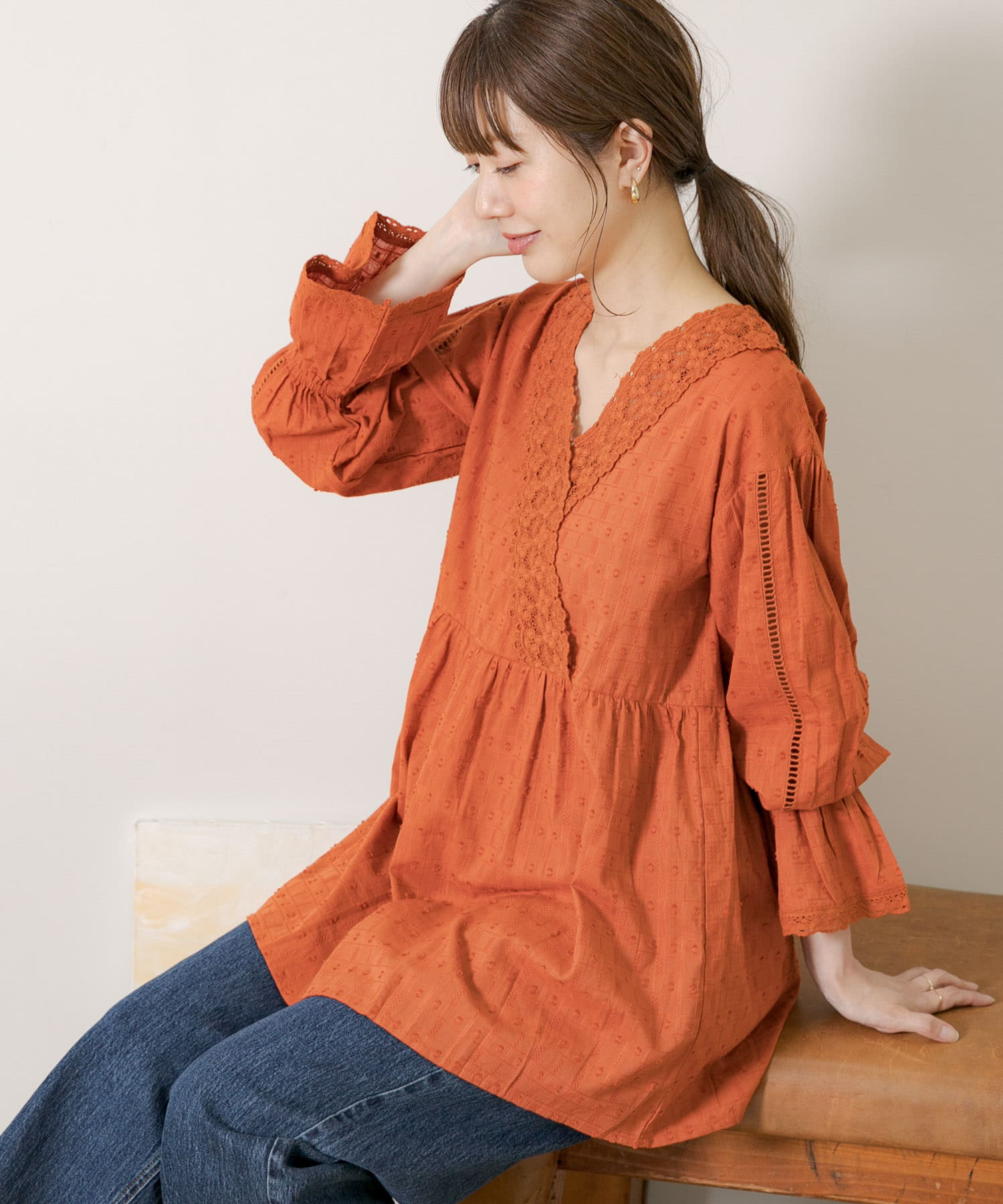 カシュクールドビーコットンブラウス[LA26-23R602]｜URBAN RESEARCH