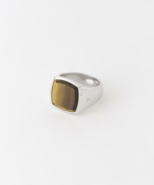 TOM WOOD　Cushion Tiger Eye Ring