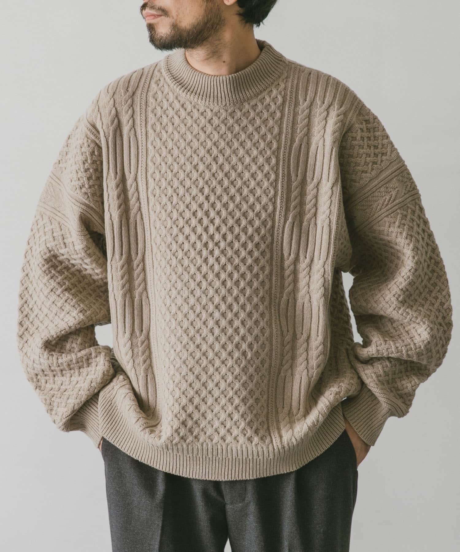 YASHIKI ヤシキ ニット【22AW】Tokei Knit(BLUE)