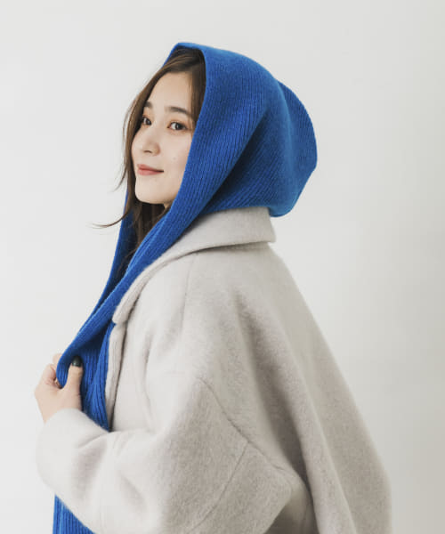 TWEED MILL　Rib Hooded Scarf