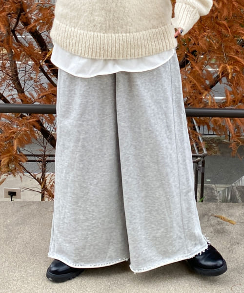 Couleur Meler オクユウカ　ワイドスウェットパンツ