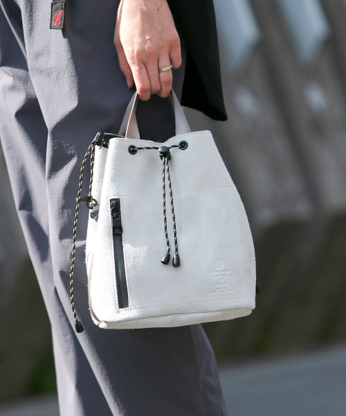『撥水』『別注』AS2OV×EKAL　LEATHERDRAWSTRING BAG