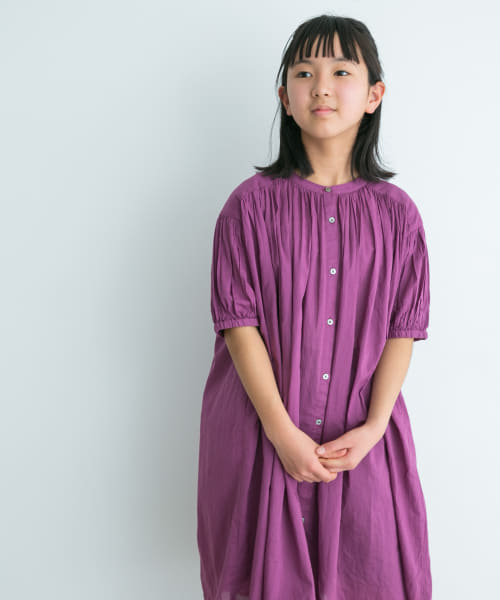 『親子リンク』『WEB/一部店舗限定』コットンボイルギャザーワンピース(KIDS)