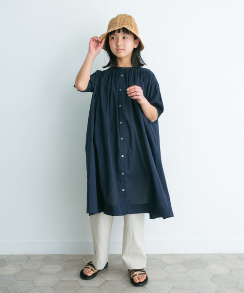 『親子リンク』『WEB/一部店舗限定』コットンボイルギャザーワンピース(KIDS)