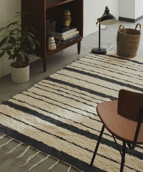 [DOORS][『別注』JARAPA×DOORS LIVING PRODUCTS　ボーダーラグ 140×200]