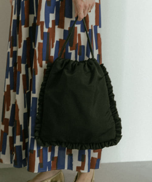 hun RODE SKO　Frill 2WAYフリル巾着トートバッグ