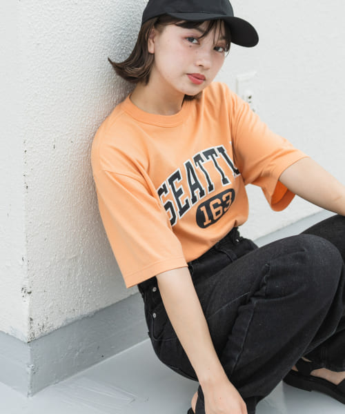 『堀田真由さん着用』『別注』champion×SENSE OF PLACE　グラフィックTシャツ